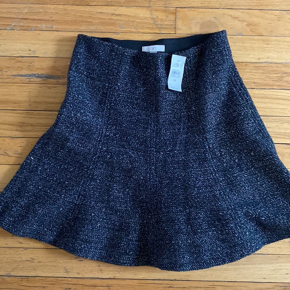 Ann Taylor Loft tweed skirt NWT size xs